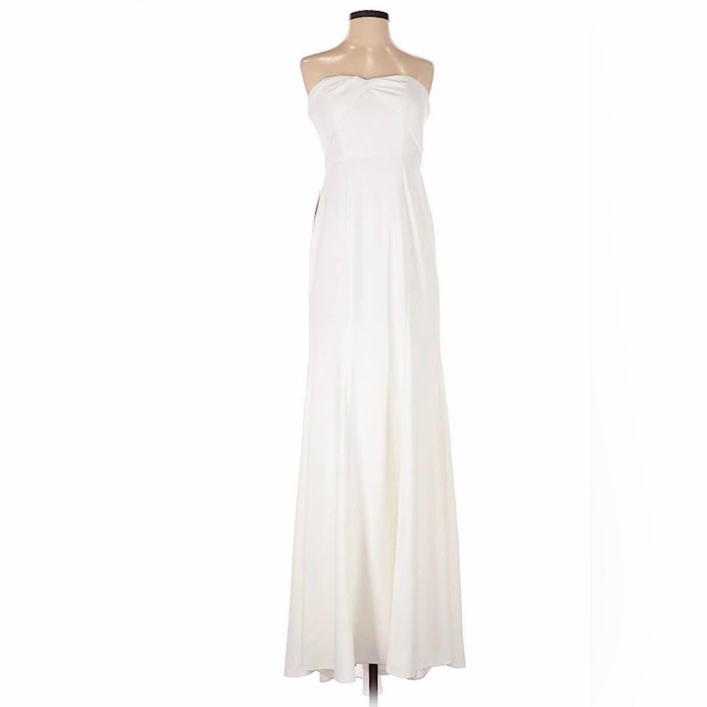 Watters Strapless White Wedding Dress